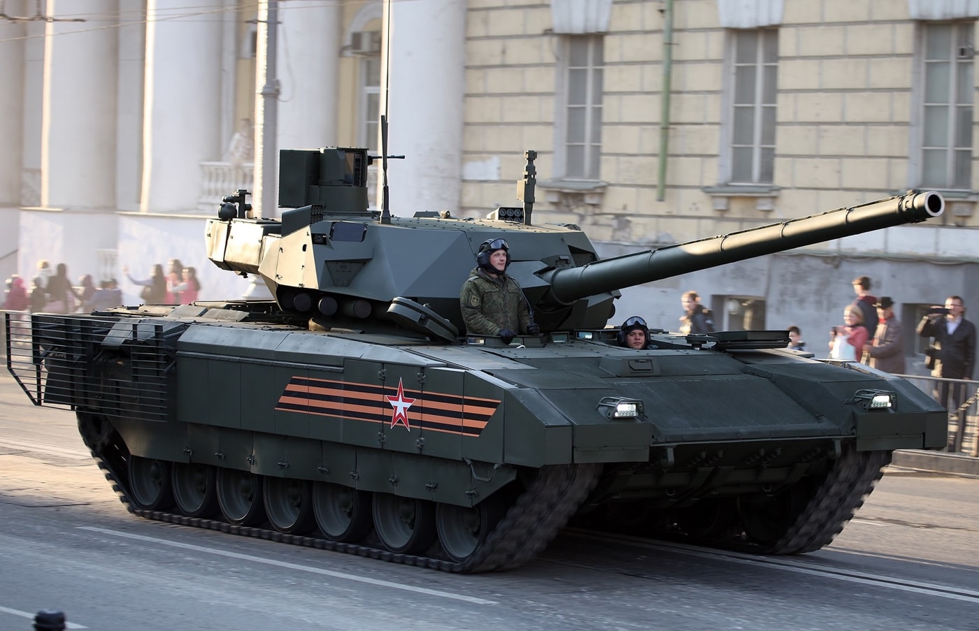 In this photo, we see new T-14 Armata battle tanks in a Moscow military parade. Much of the tank is automated with an armored capsule for the crew and commander. Existing tankers are unlikely to trust the vehicle during direct assault operations. Russian armed forces in Ukraine have not seen the next-generation tank save for a limited introduction. It is not known if the tanks were used against Ukrainian positions. According to the state news agency, the tanks have been withdrawn from Ukraine.