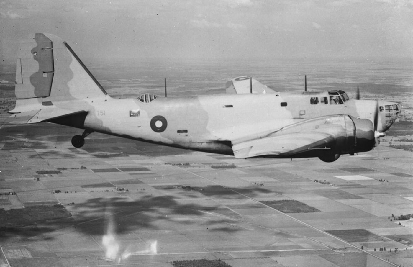 In this photo, we see a Douglas Digby in flight over Canada in 1941. Canada purchased 20 of the B-18A bombers for use in its No. 10 Squadron based in Nova Scotia.