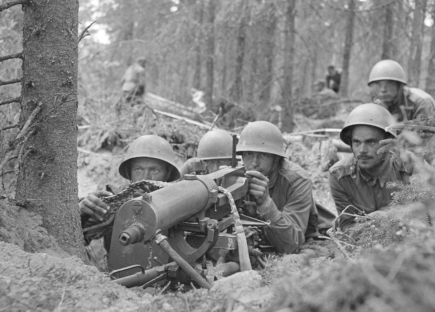 Finnish M09-21 Maxim machine gun in World War II