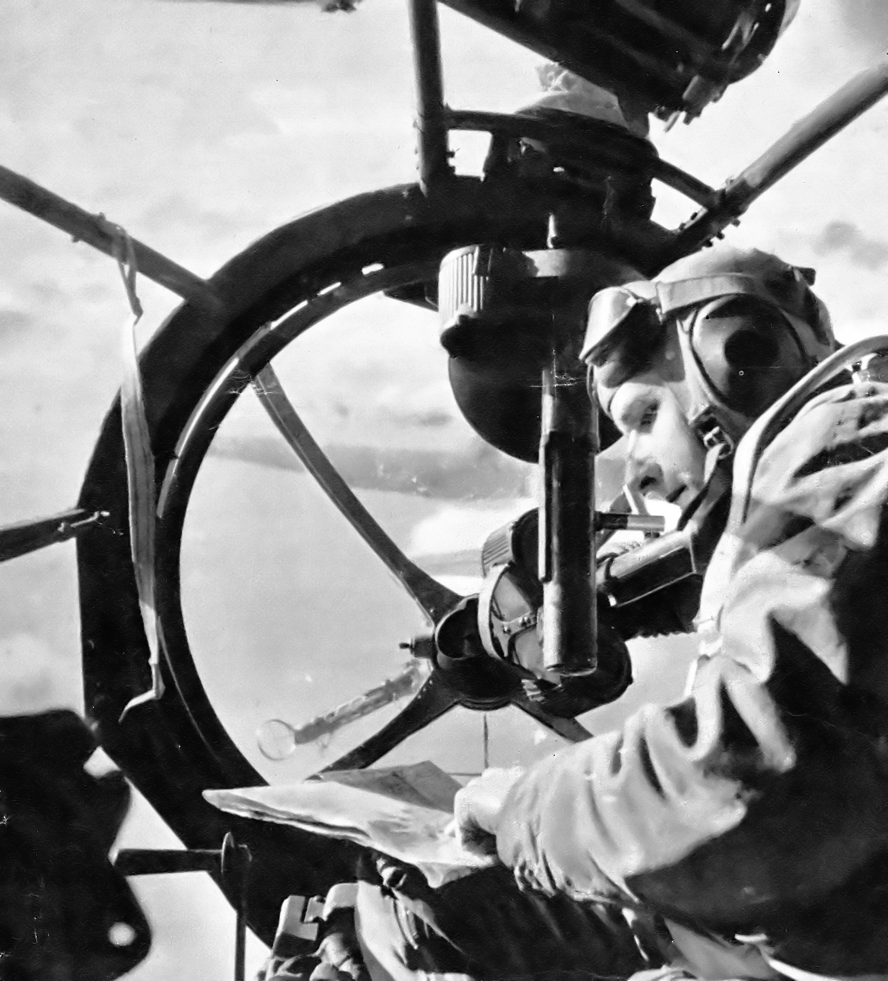 In this photo, we see a late-war model He111 with additional machine guns in the nose gunner position.