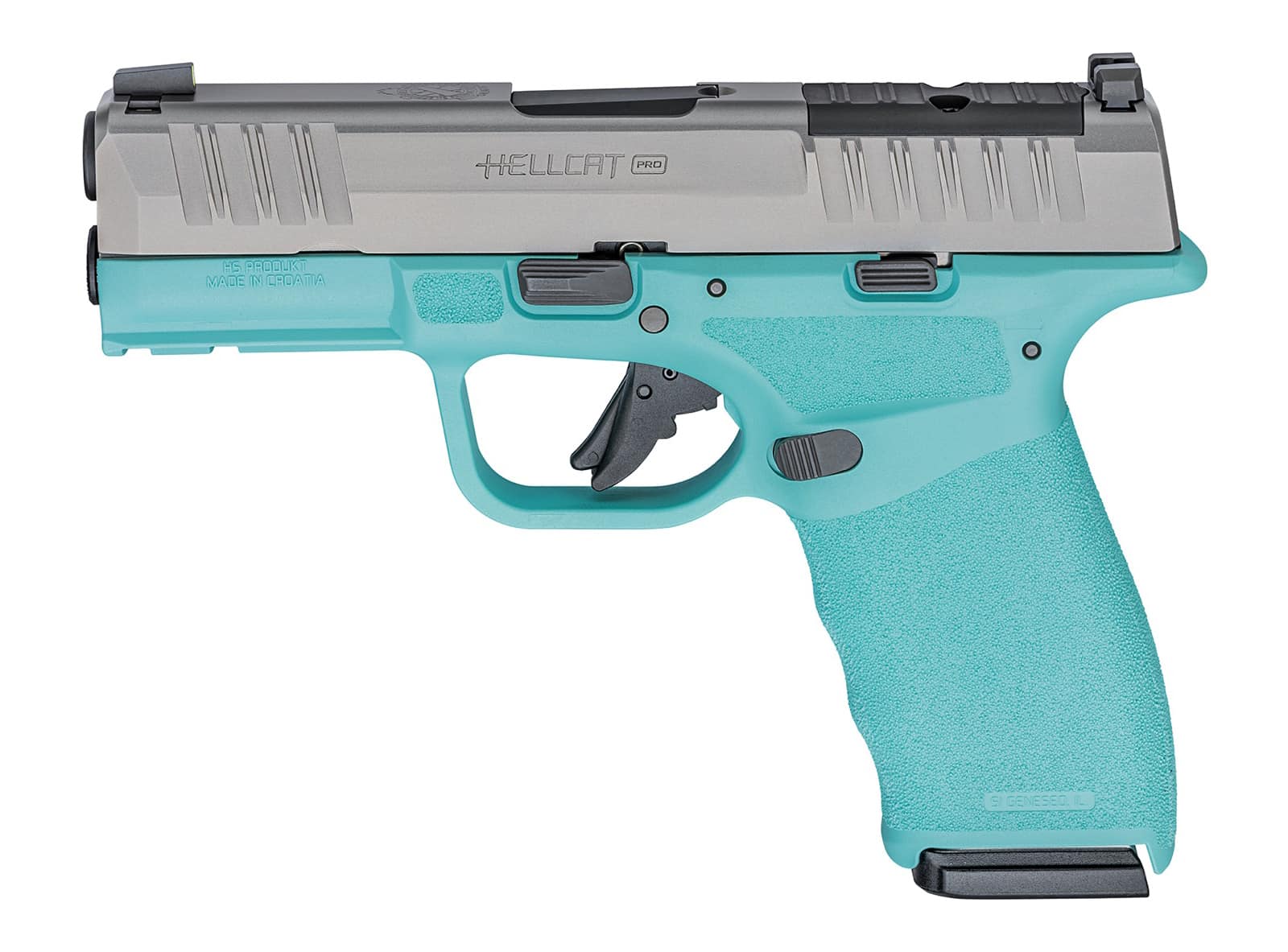 Another limited edition model is this Hellcat Pro with Robins Egg Blue finish. It is exclusive to the firearms distributor Davidson's.