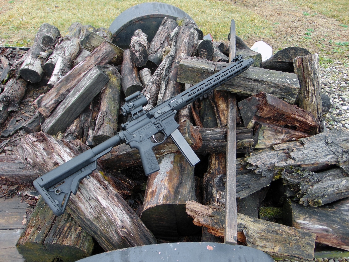 In this digital image, we see a 16-inch 9mm carbine at an outdoor range. While shooting outside is great, many people live in suburban areas where only indoor ranges are available. A rifle chambered for a pistol round like 9mm, 40 S&W, 44 Magnum, 45 ACP - even from a longer barrel - are ok with most indoor ranges. This means a carbine would allow you to practice more and maintain proficiency better than you could with a lever action rifle or a short barrel rifle. 