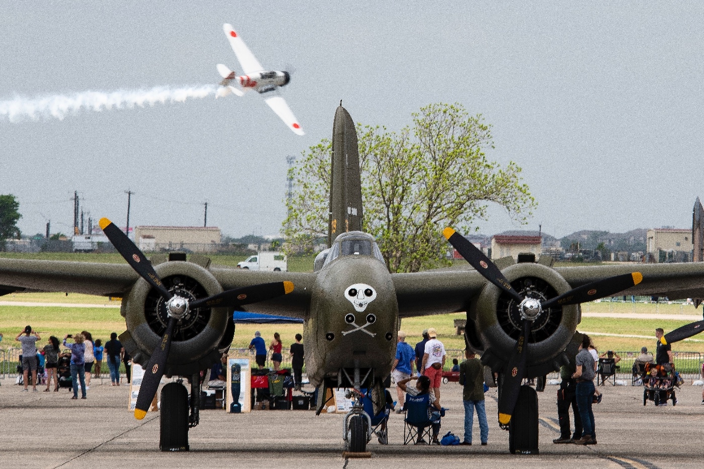 Shown here is an A-20 Havoc on the flight line of The Great Texas Airshow on Apr. 23, 2022, at Joint Base San Antonio-Randolph. The U.S. Air Force is celebrating its 75th anniversary with The Great Texas Airshow as a key event. 