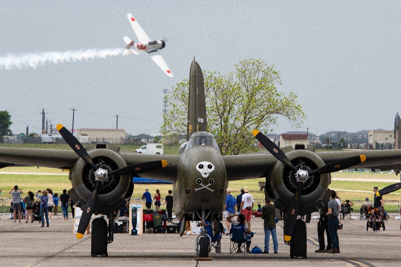 Shown here is an A-20 Havoc on the flight line of The Great Texas Airshow on Apr. 23, 2022, at Joint Base San Antonio-Randolph. The U.S. Air Force is celebrating its 75th anniversary with The Great Texas Airshow as a key event.