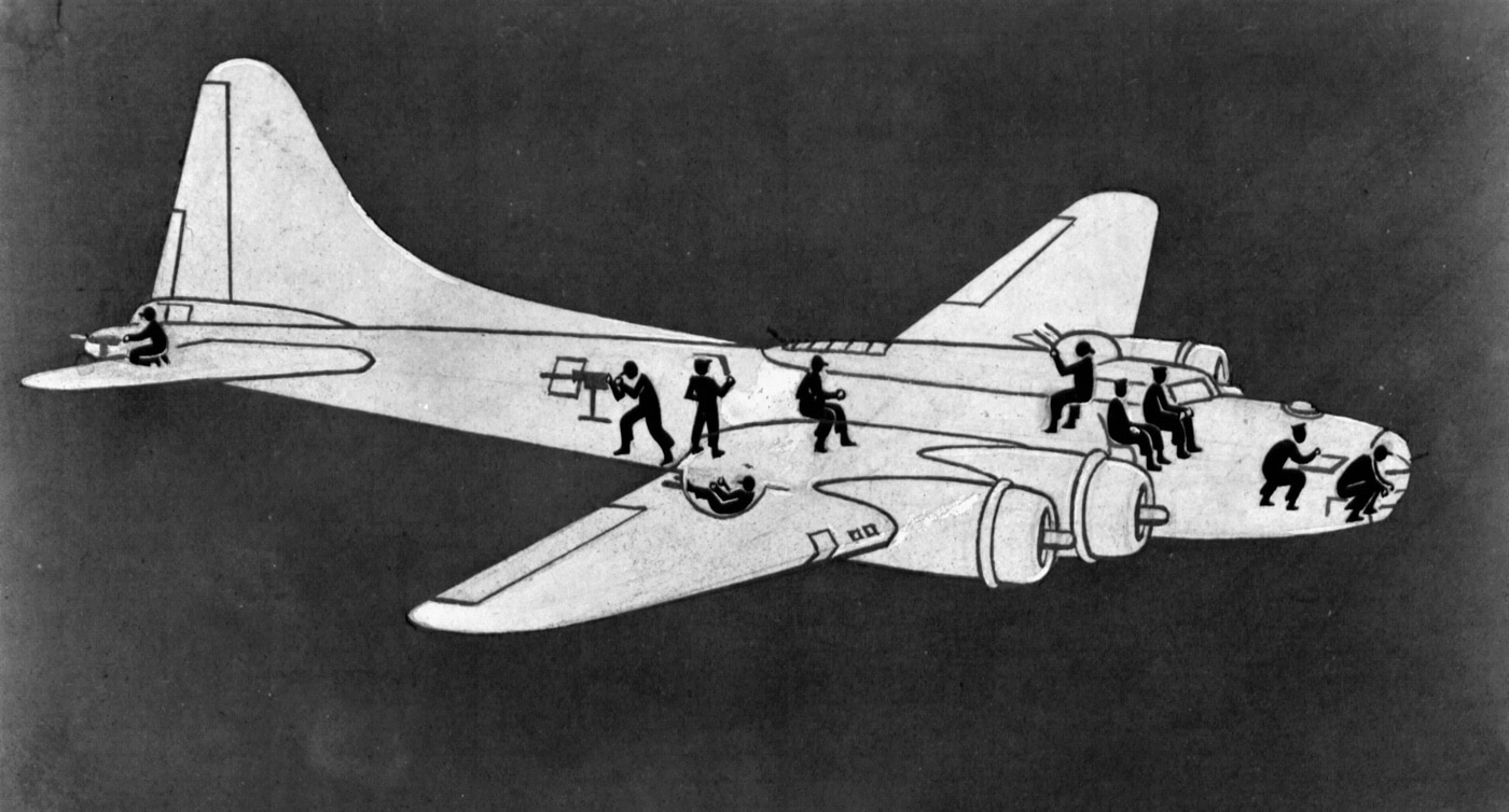 B-17 gun positions drawing