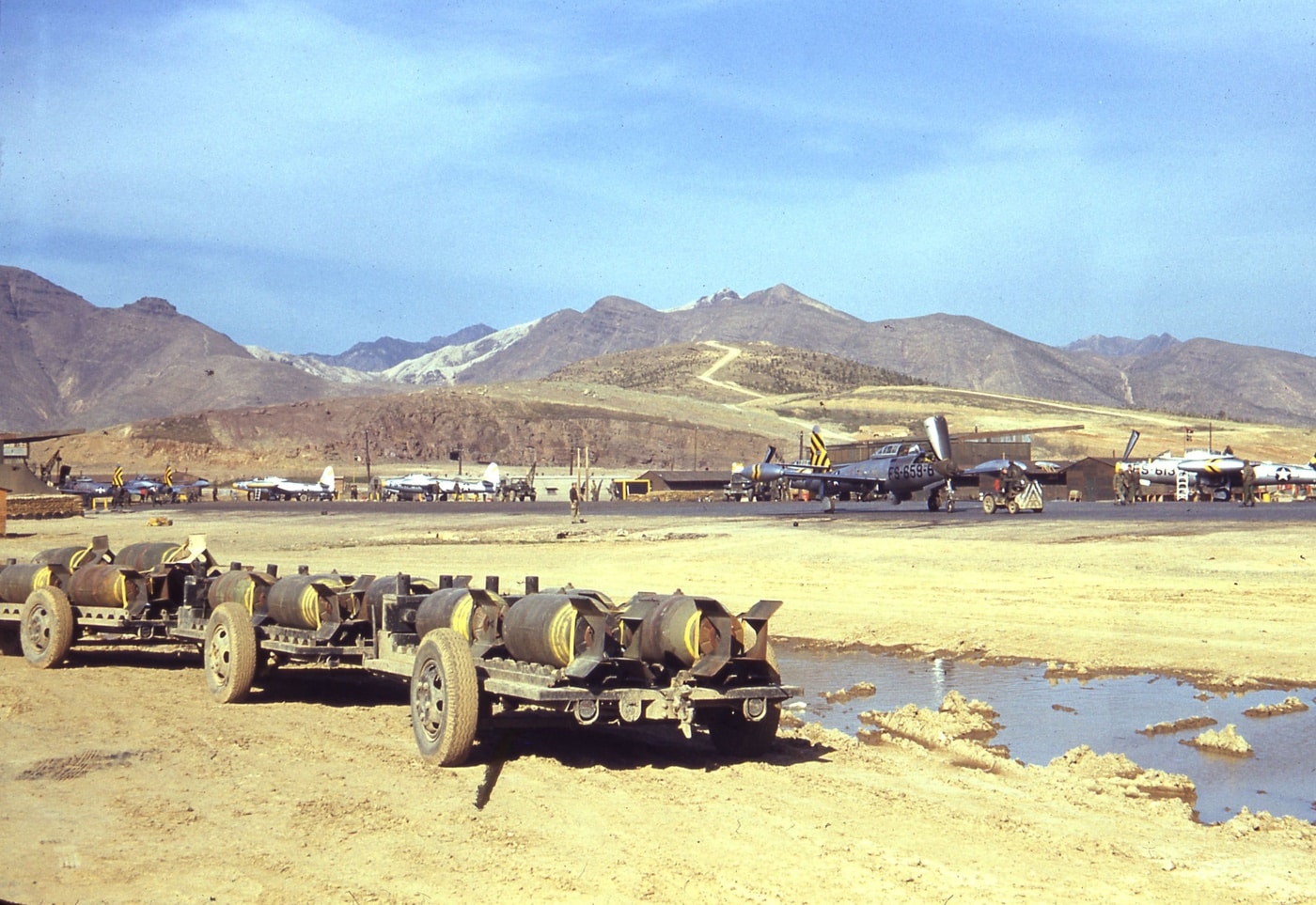 F-84B fighters readied for a combat mission