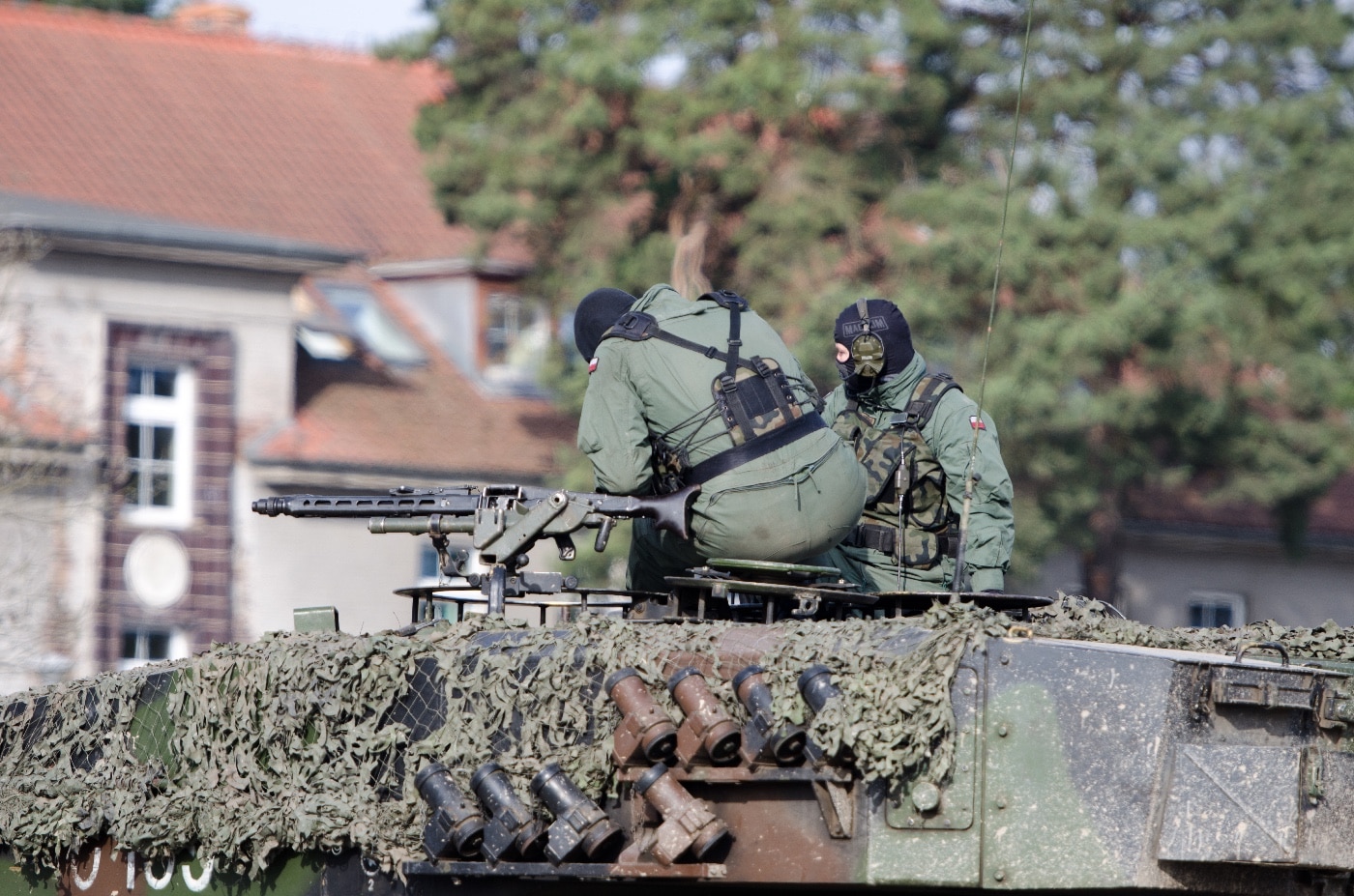 German MG3 mounted on Leopard 2 tank