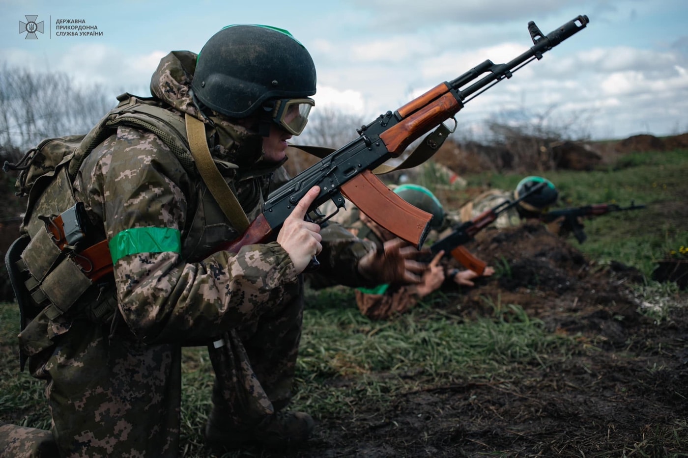 Shown in this photo is a Ukrainian Border Guards unit near Hostomel during the initial Russian invasion of their country. During the course of the war, the Border Guards have played an important role. 