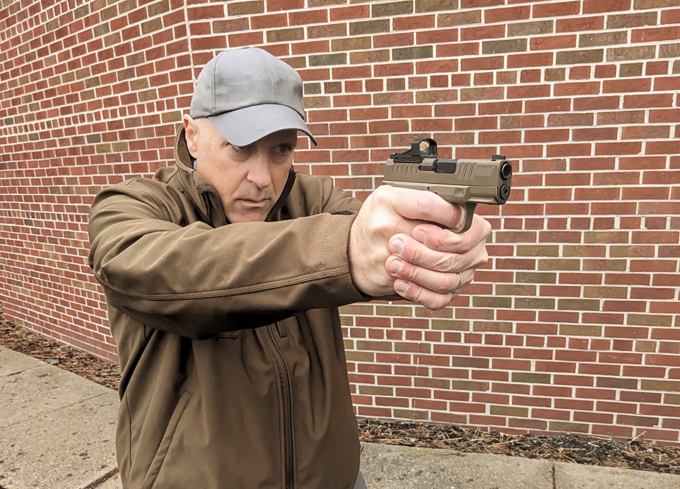 author testing the pistol