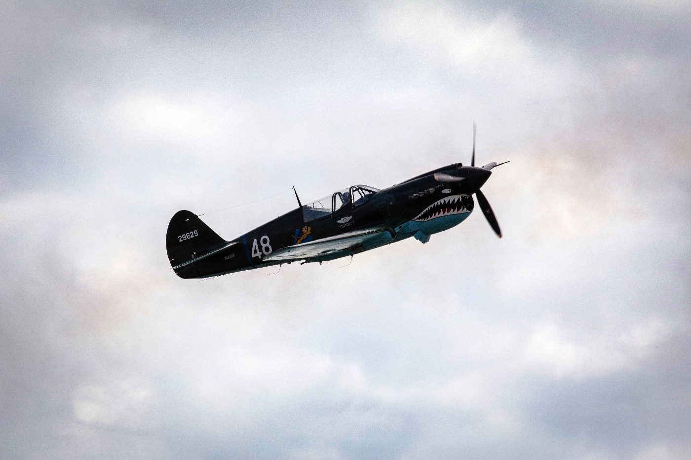 restored P-40N Flying Tiger plane