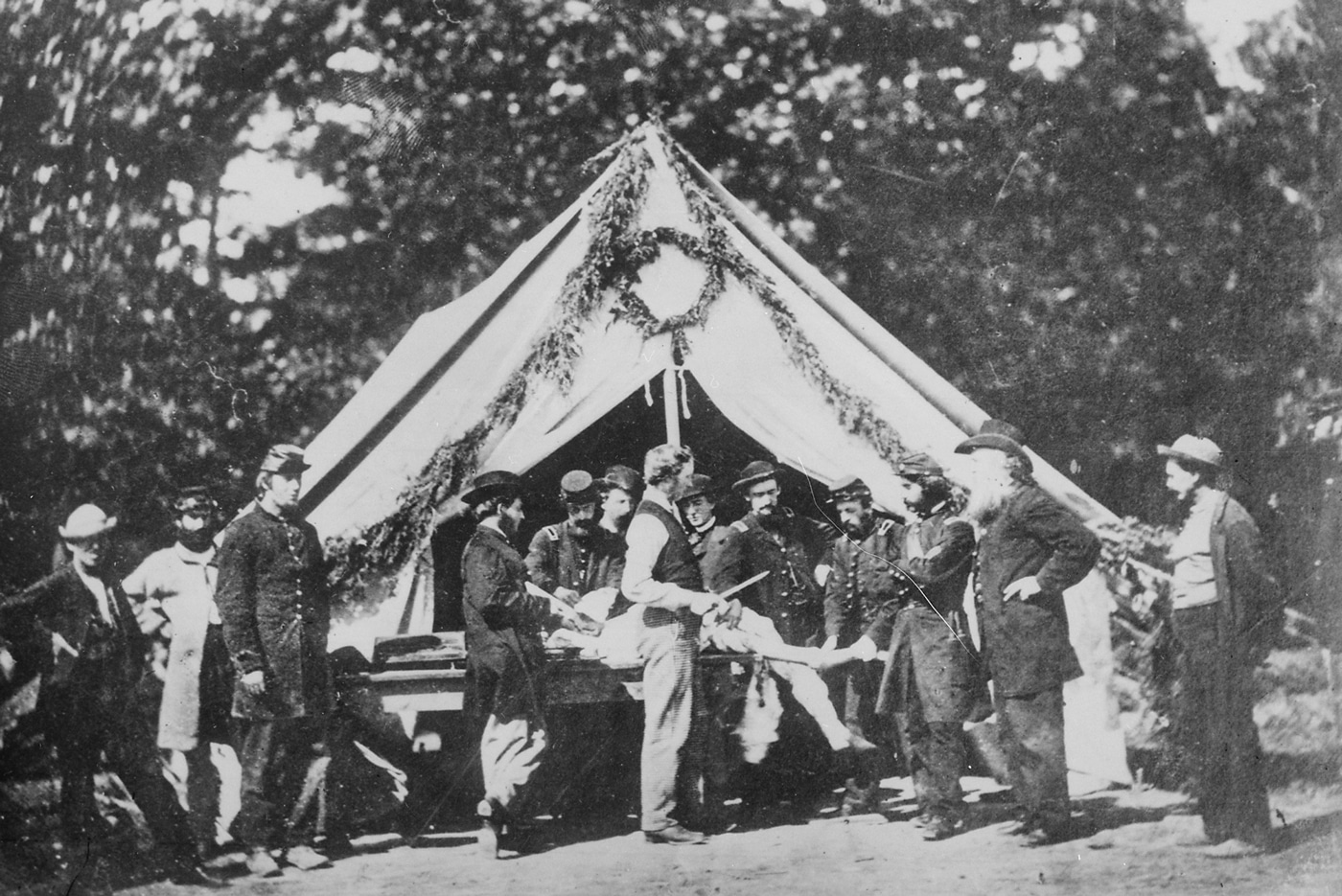 Civil War field hospital amputation