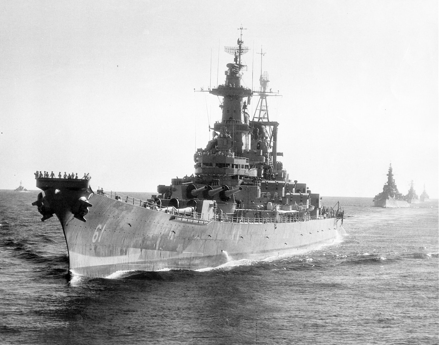 USS Iowa USS Boston and USS Albany 1957