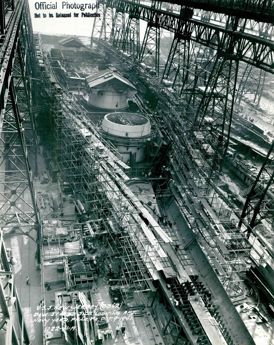 USS New Jersey being built constructed 1941