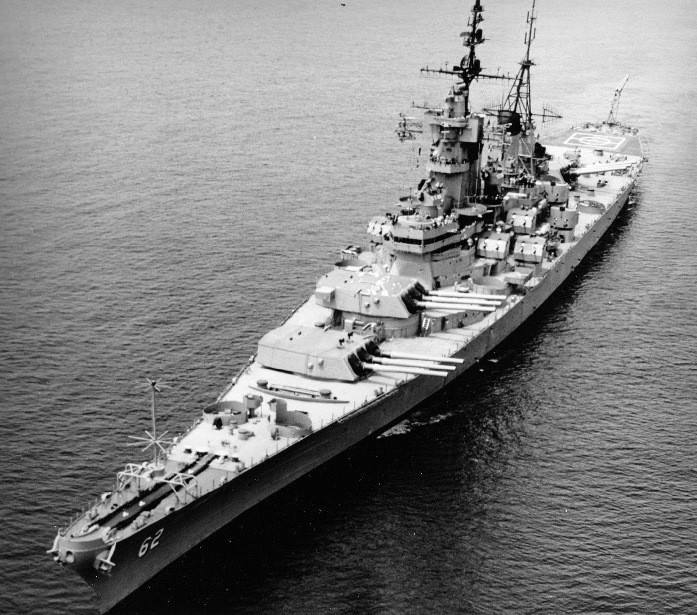 USS New Jersey during workups in 1968