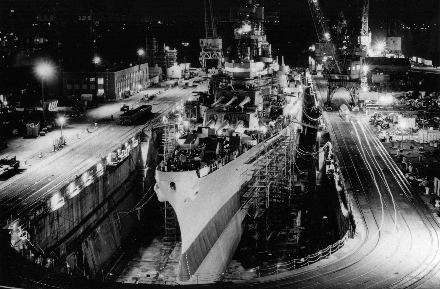 USS New Jersey overhaul drydock November 1967
