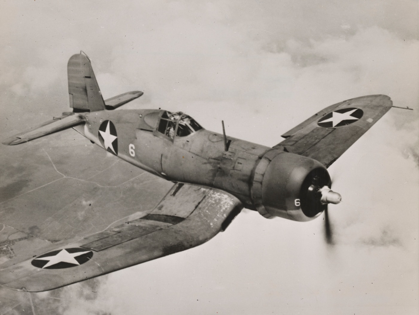 Vought F4U Corsair in flight during World War II