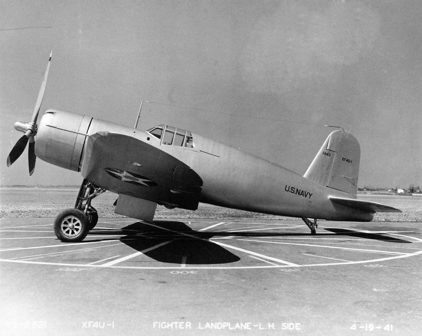 Vought XF4U prototype airplane