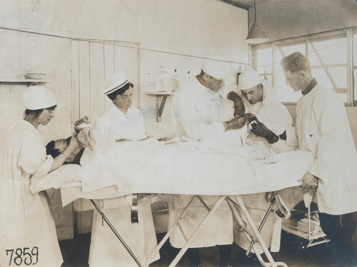 operation at military hospital in France during World War I