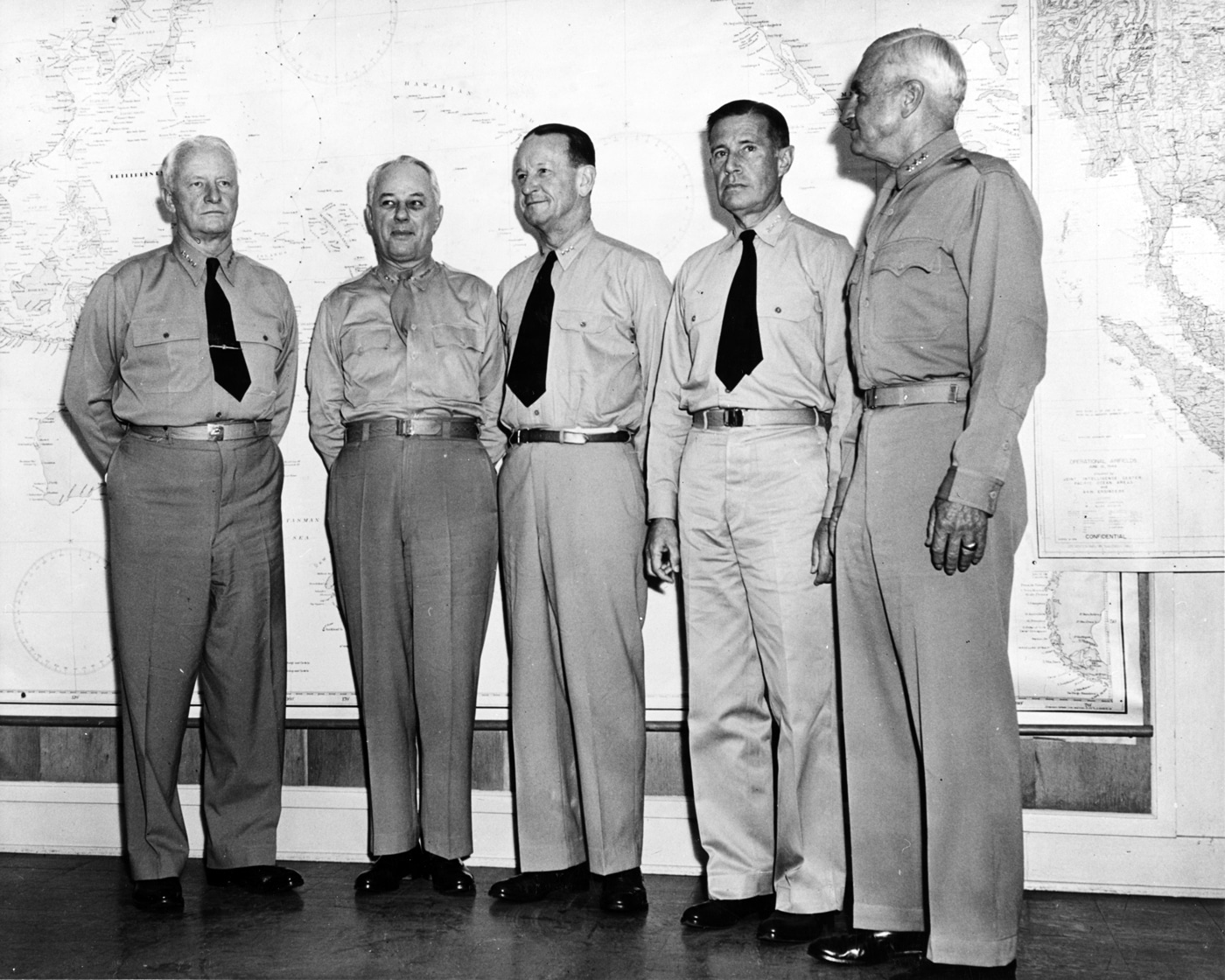 Admiral Chester Nimitz and General Simon Bolivar Buckner