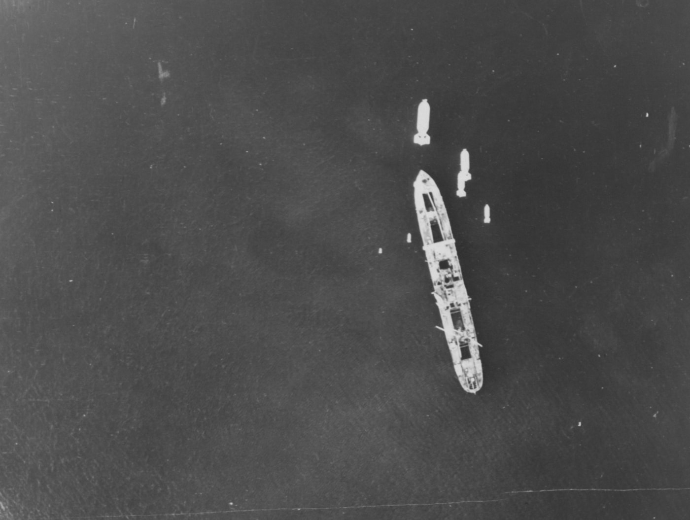 American planes bomb Japanese transport in Kiska Harbor 1942