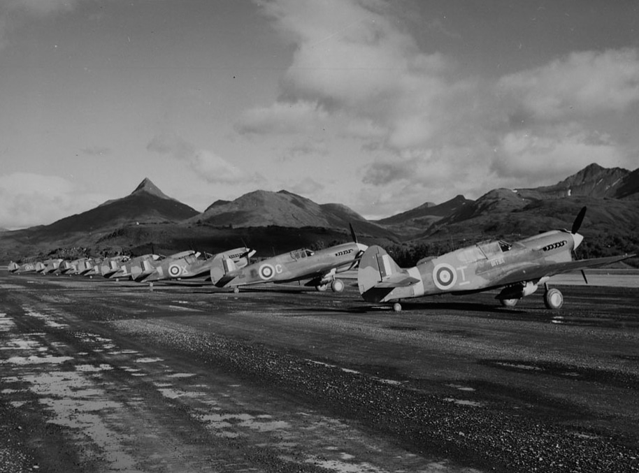 Canadian Royal Air Force P-40 Kittyhawk fighters