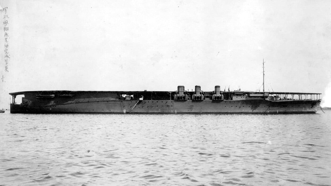 Japanese aircraft carrier Hōshō in 1924