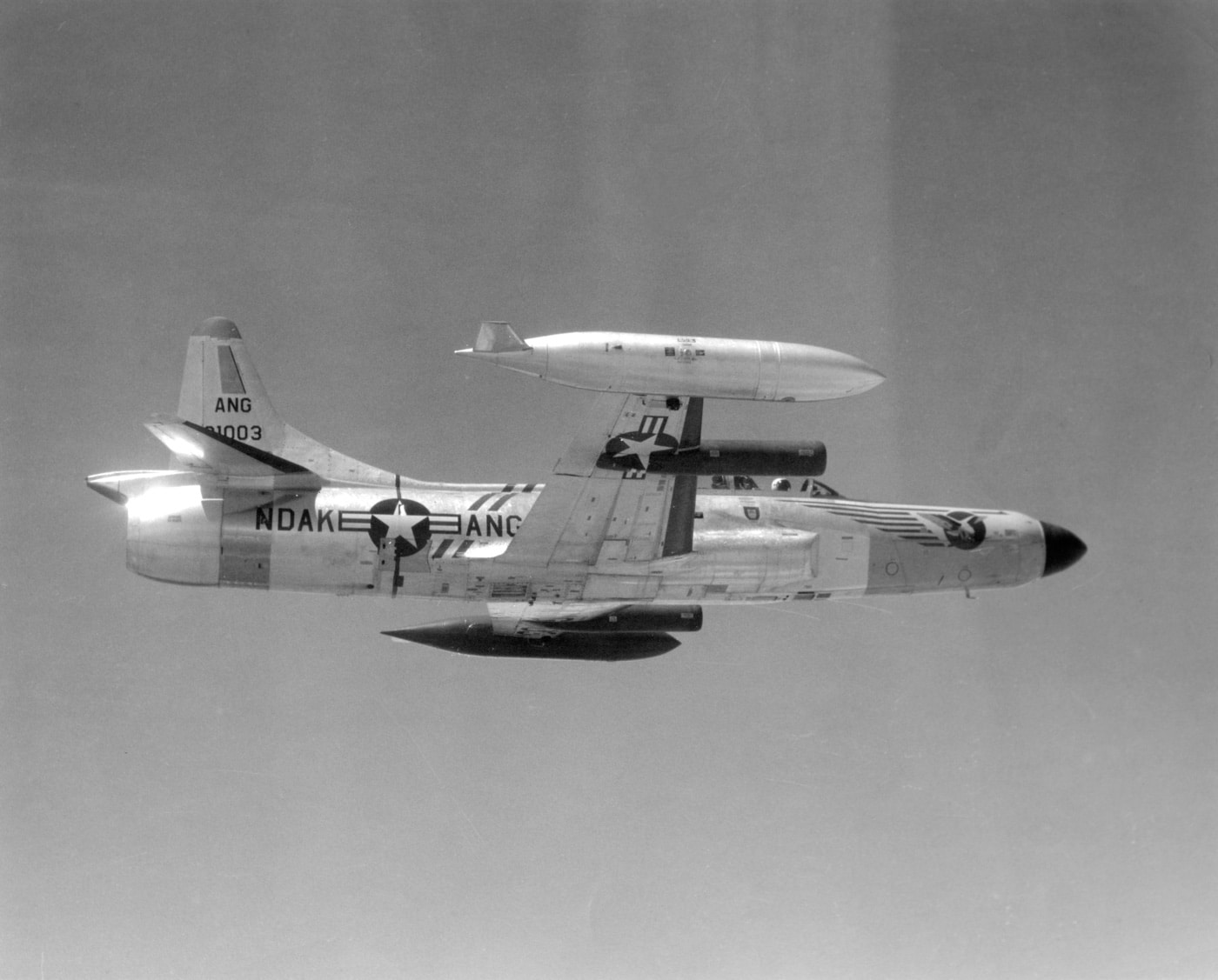 Lockheed F-94B in flight North Dakota National Guard