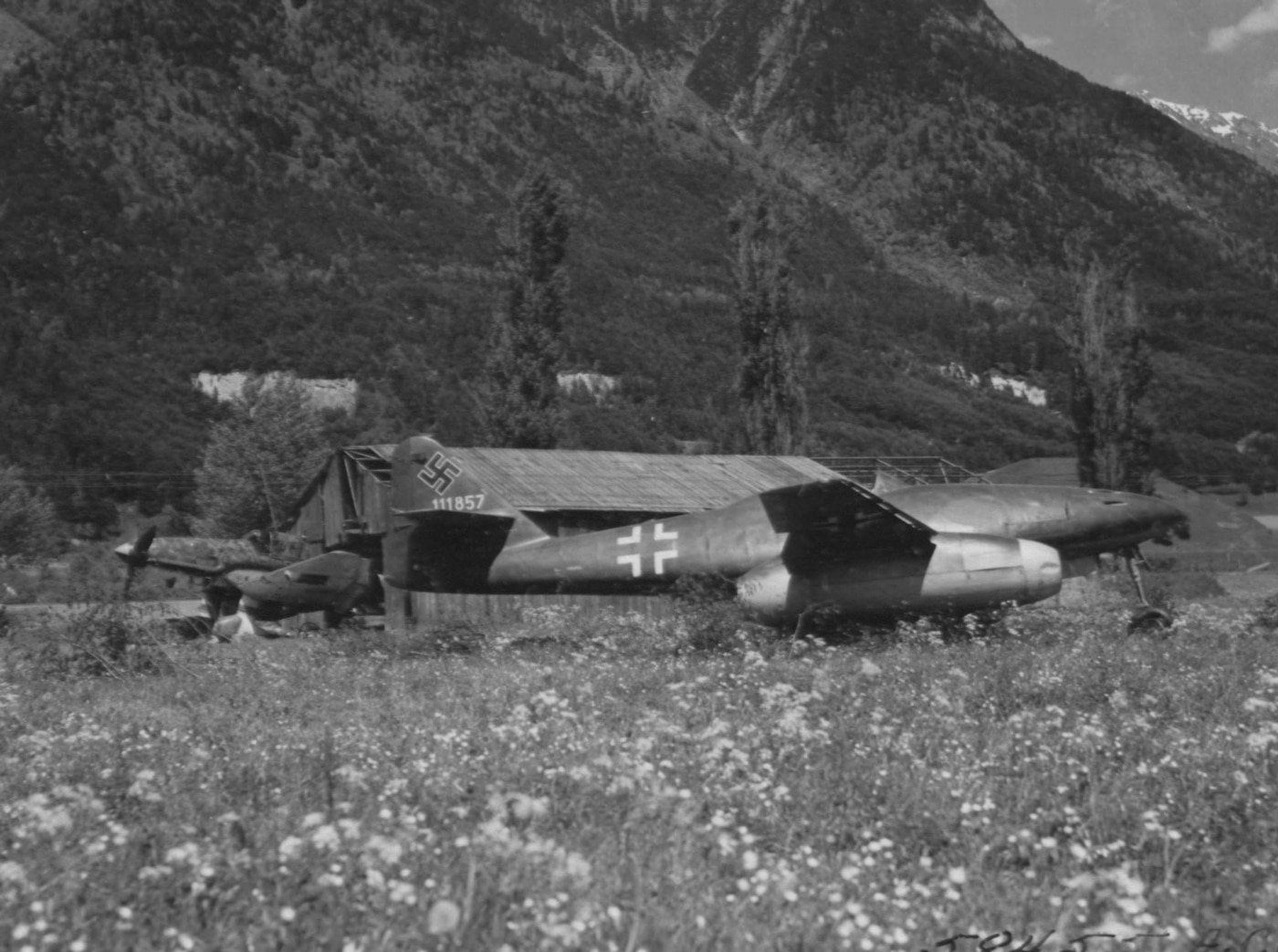 Me 262 and Ju 87 in Austrian field