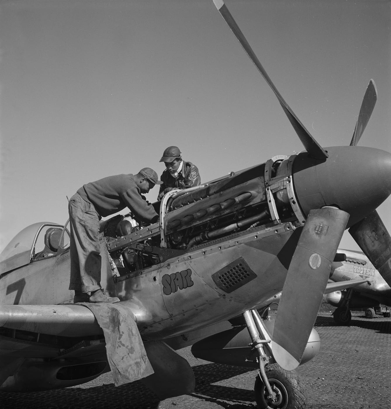 P-51 Mustang of 100th Fighter Squadron that shot down Me 262 fighter plane