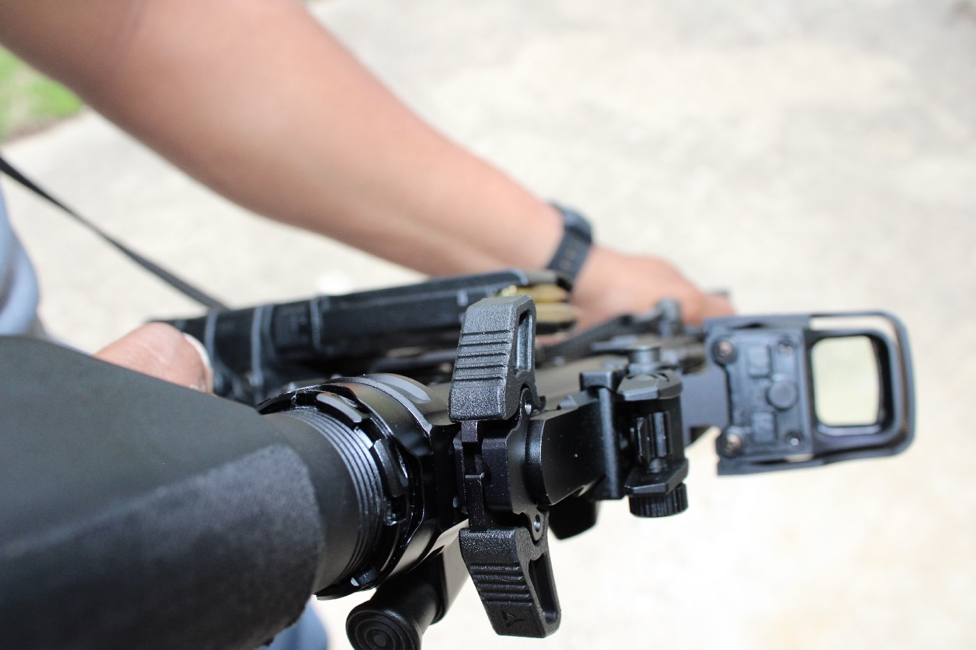 Radian Raptor LT ambidextrous charging handle on SAINT Edge AR-15 rifle