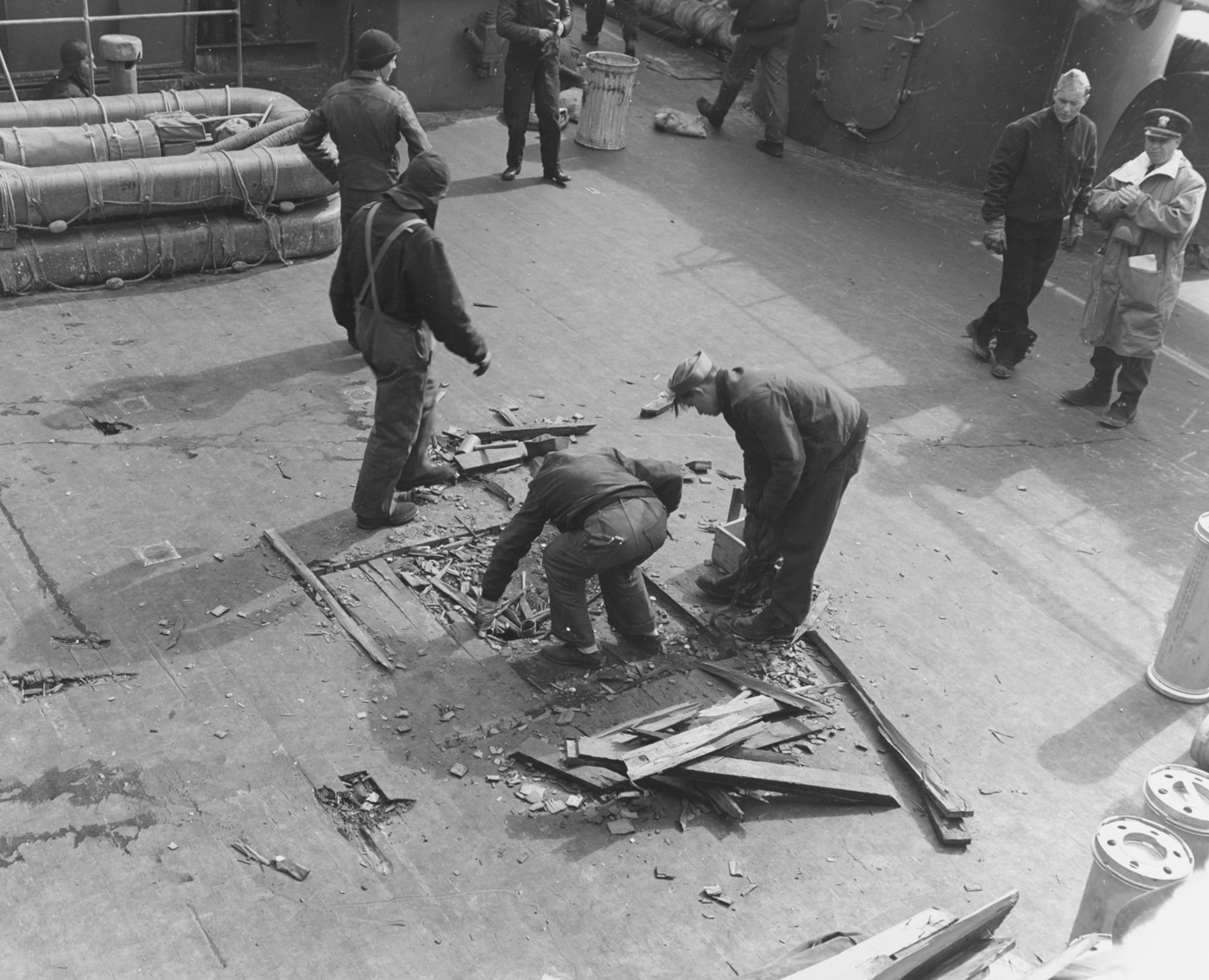 damage to USS Salt Lake City in the Battle of the Komandorski Islands