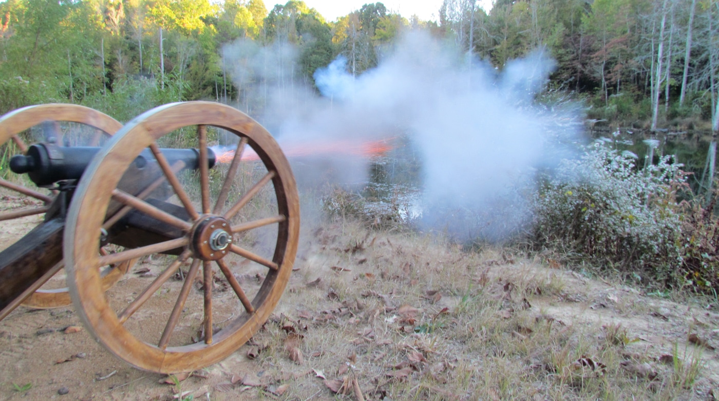 firing a blackpowder cannon made at home