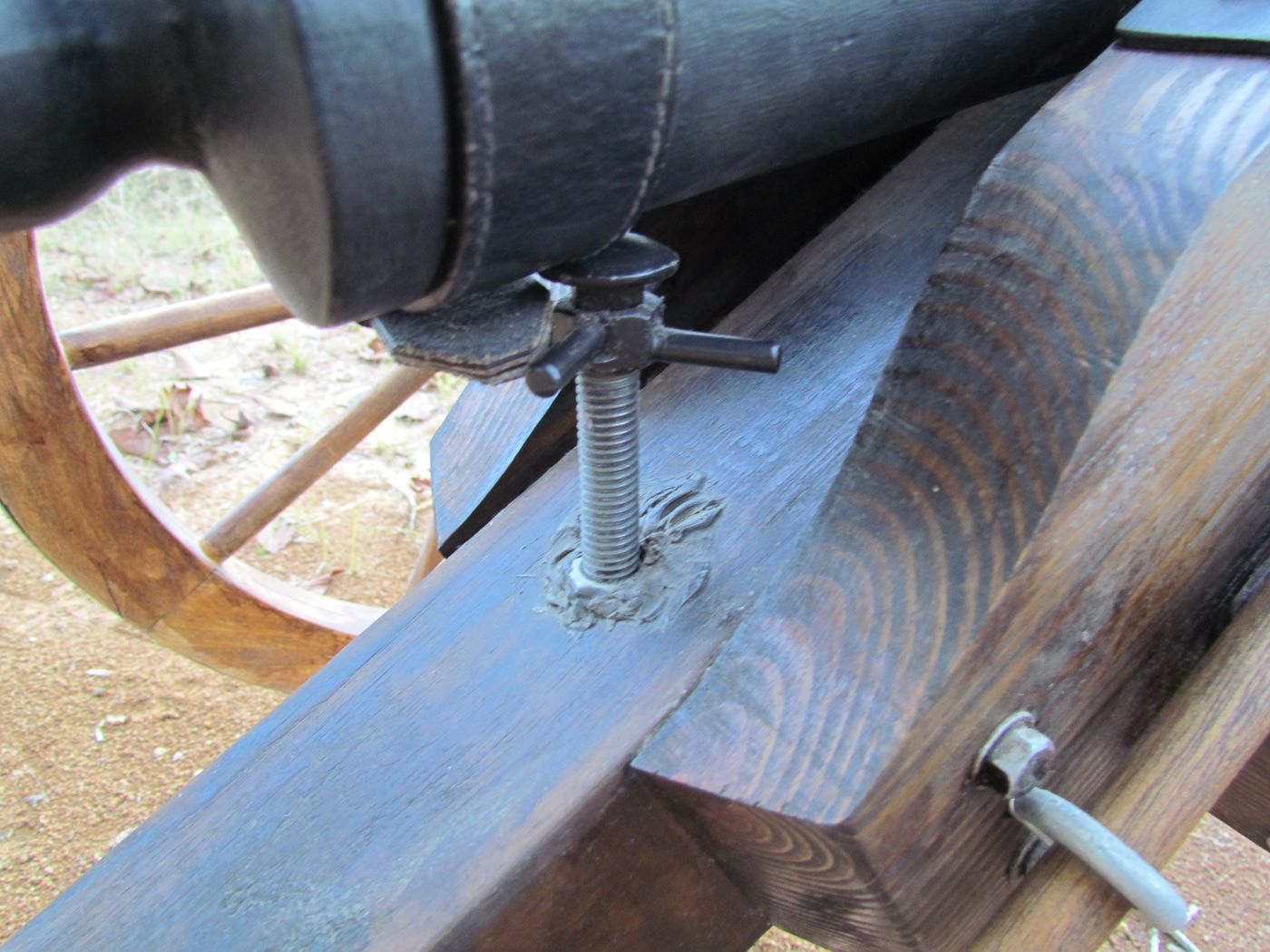 large bolt and nut for elevation adjustments