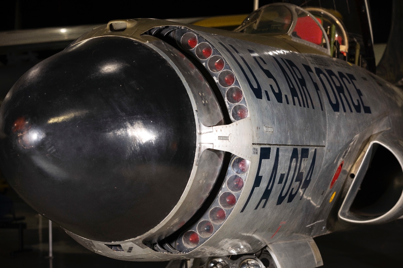 rockets in nose of Lockheed F-94C Starfighter
