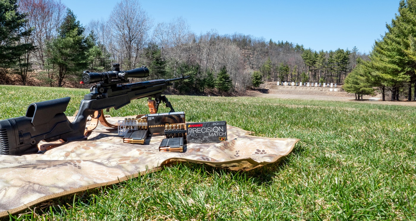 shooting range with M1A rifle