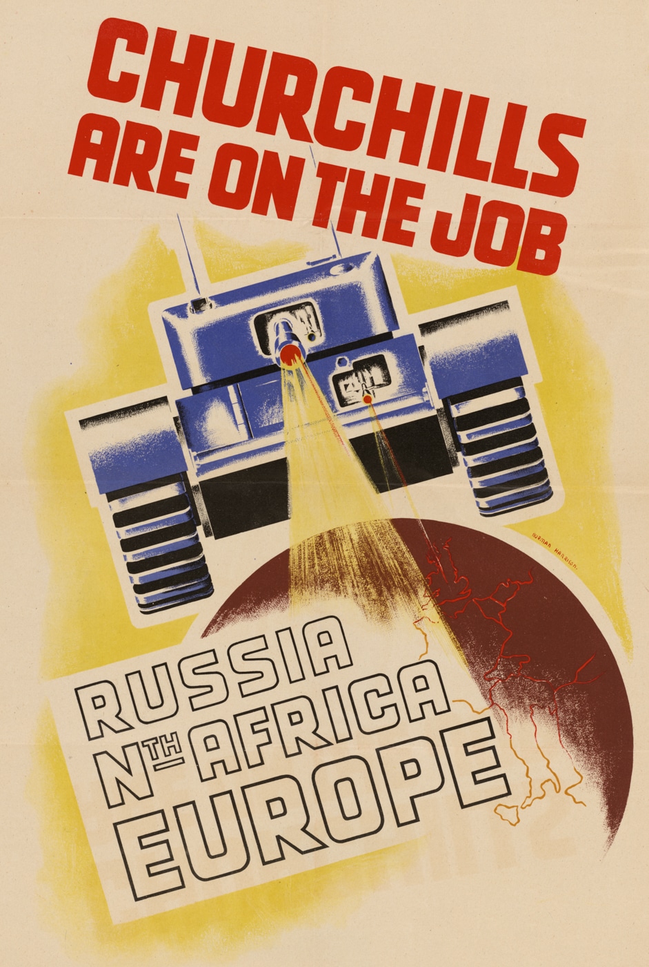 Churchill tank poster