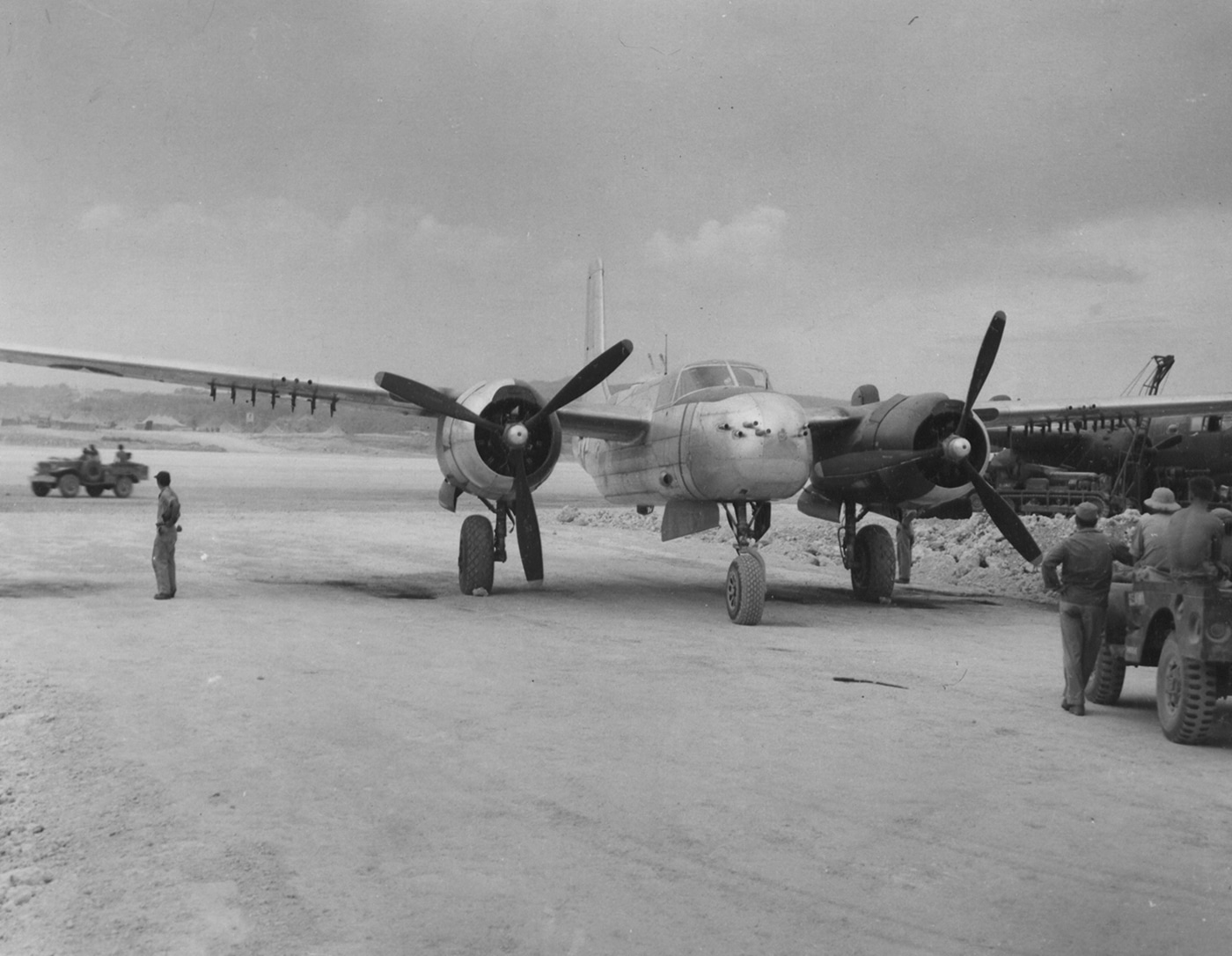 Douglas A-26 Invader in Okinawa during World War II