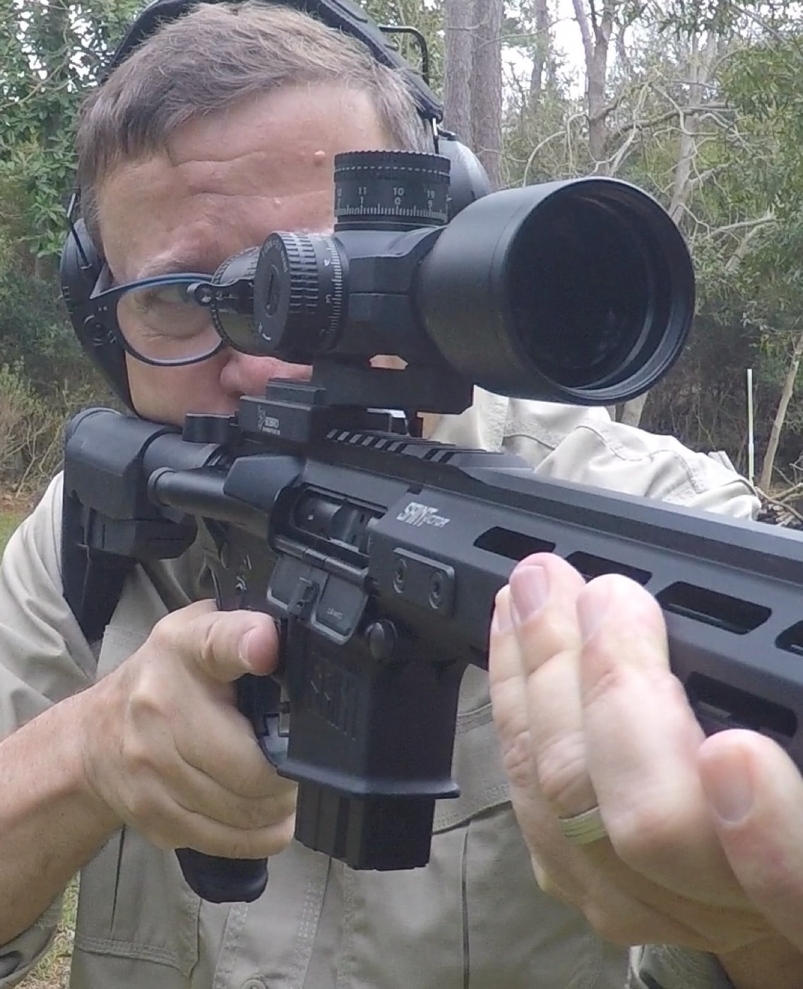 GPO rifle scope testing by author on shooting range