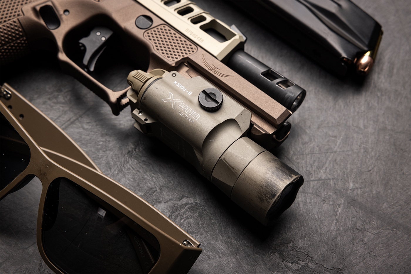 Icarus ACE module with attached Surefire X300 light