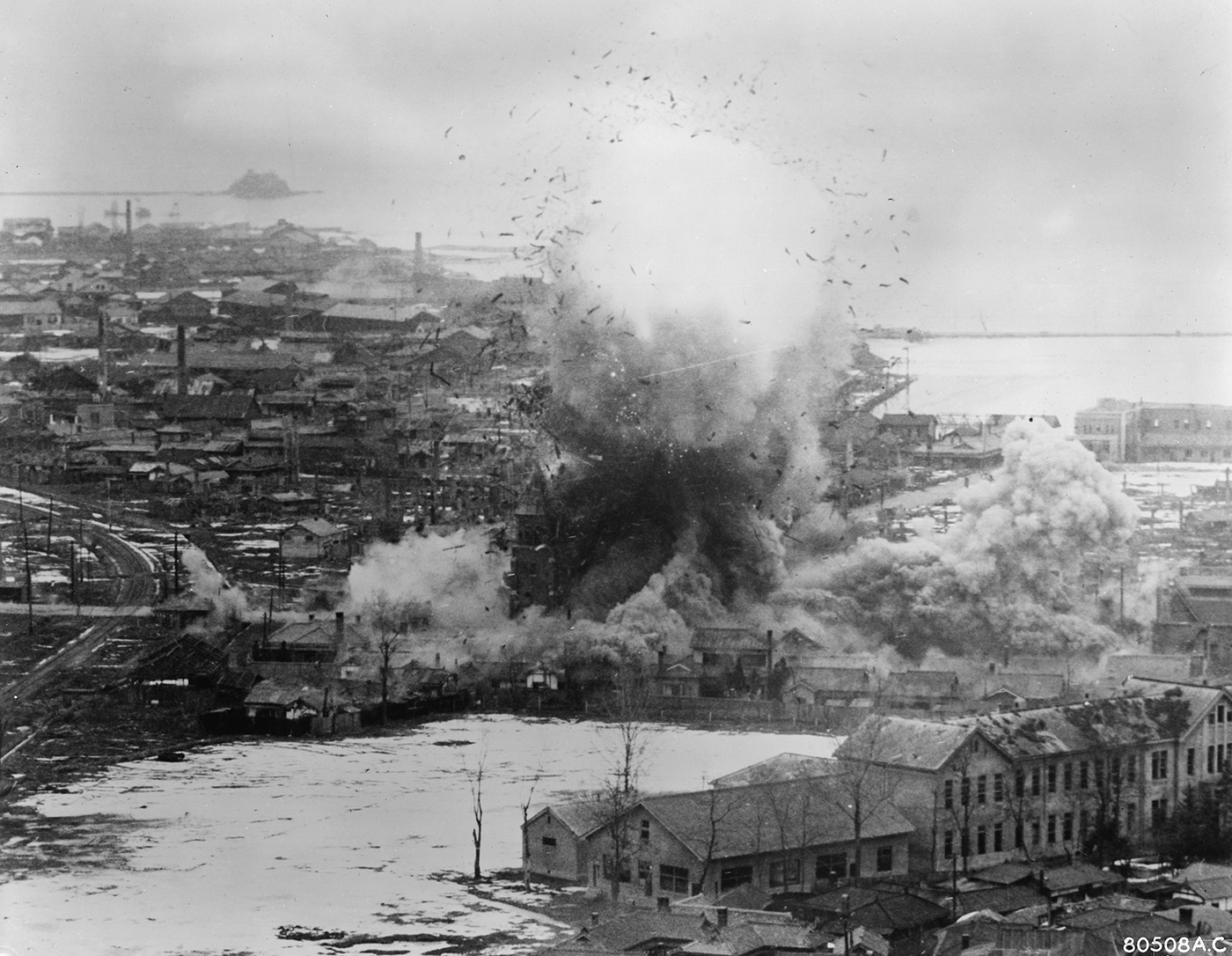 North Korean supply depot hit by Douglas B-26 bomber