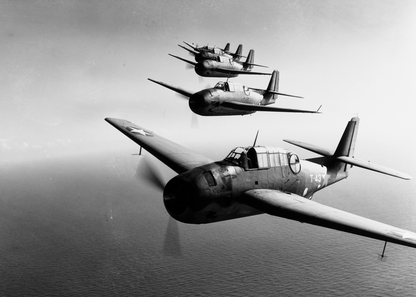 U.S. Navy Grumman TBF Avengers in flight