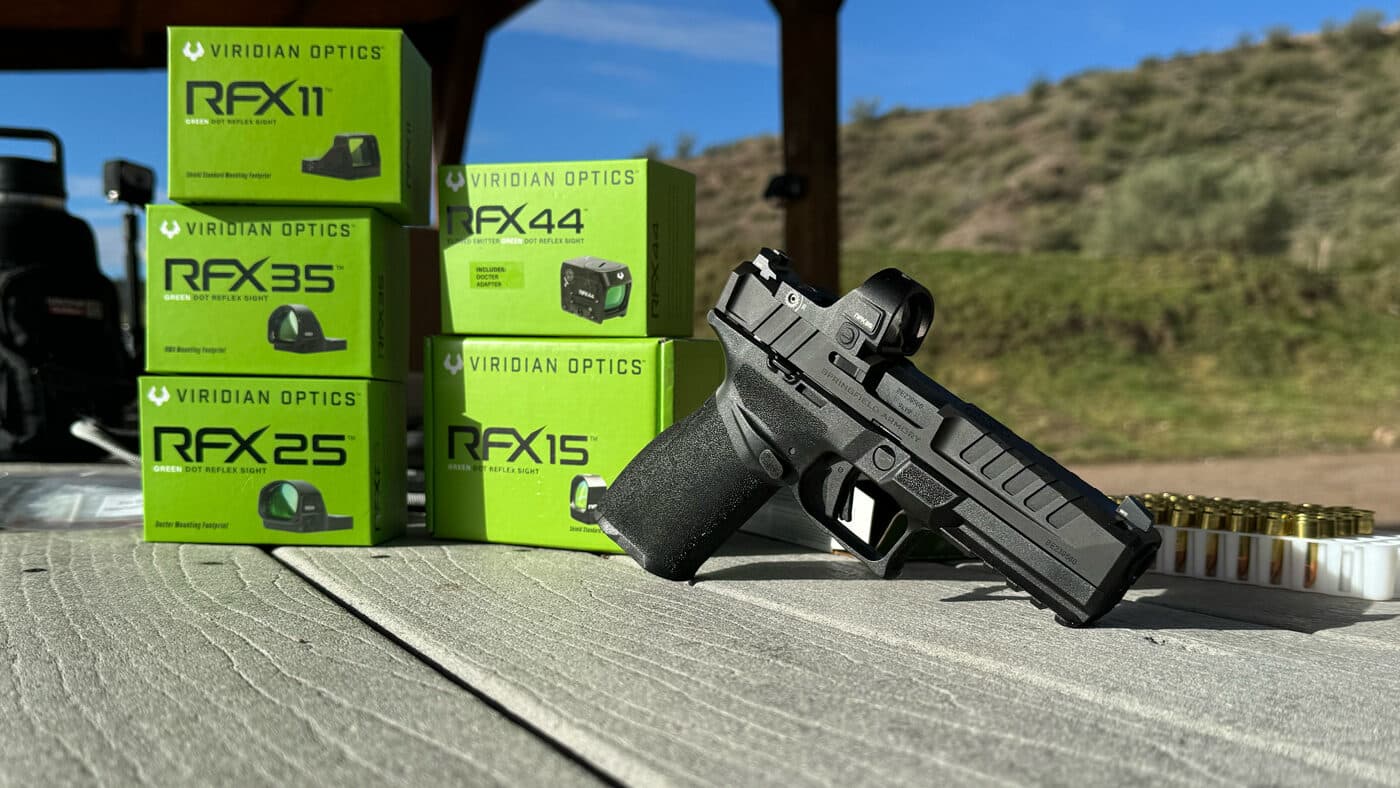 Viridian reflex sights on Springfield Armory Inc Echelon semi-automatic pistols