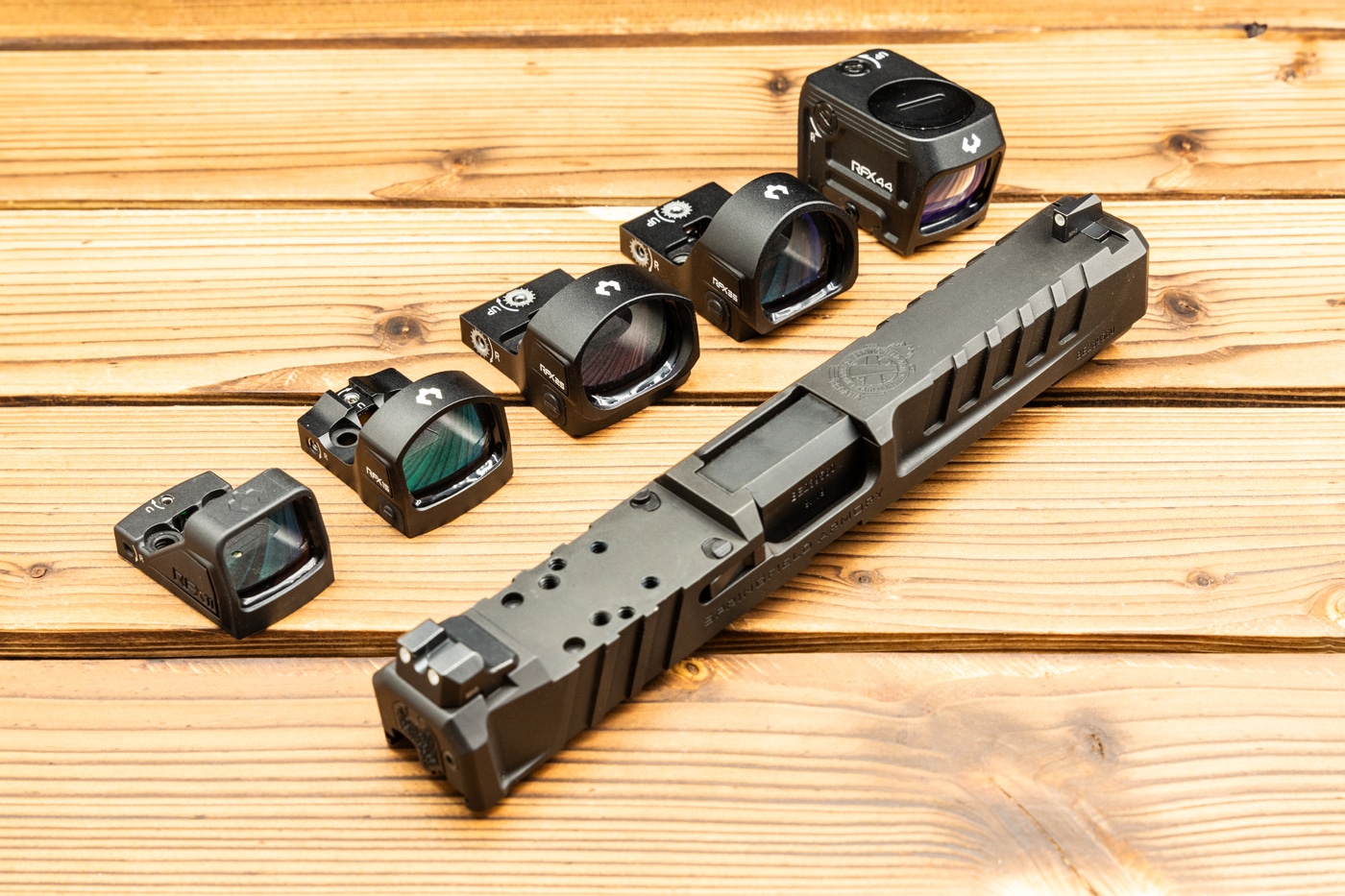 Viridian reflex sights on Springfield Echelon semi-automatic pistols