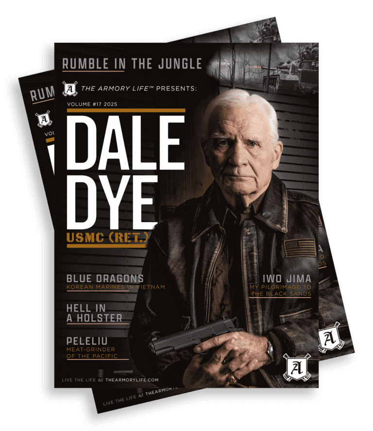 Cover for The Armory Life Digital Magazine Volume 17: Dale Dye