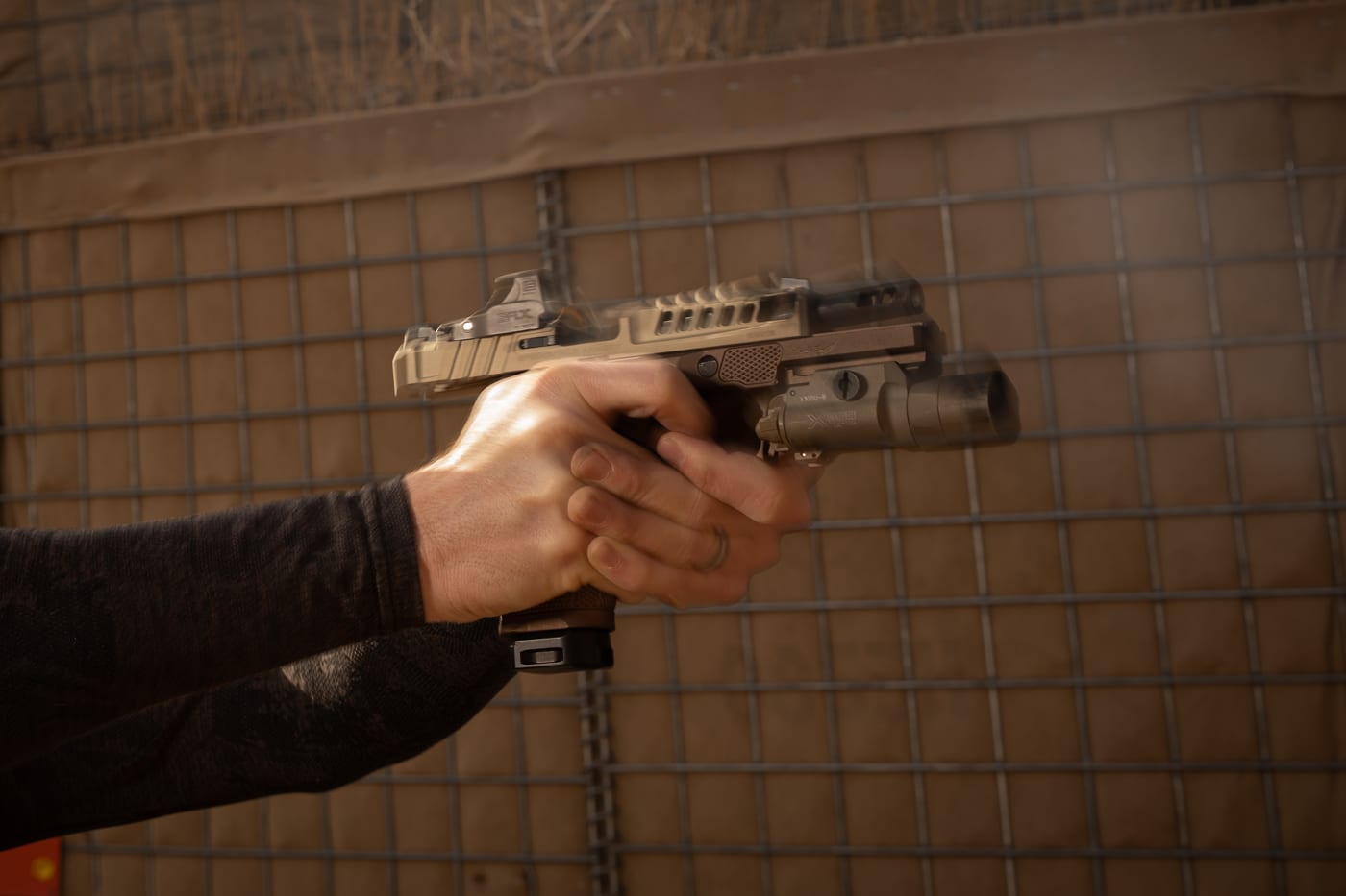 muzzle flip shooting the Icarus ACE grip module