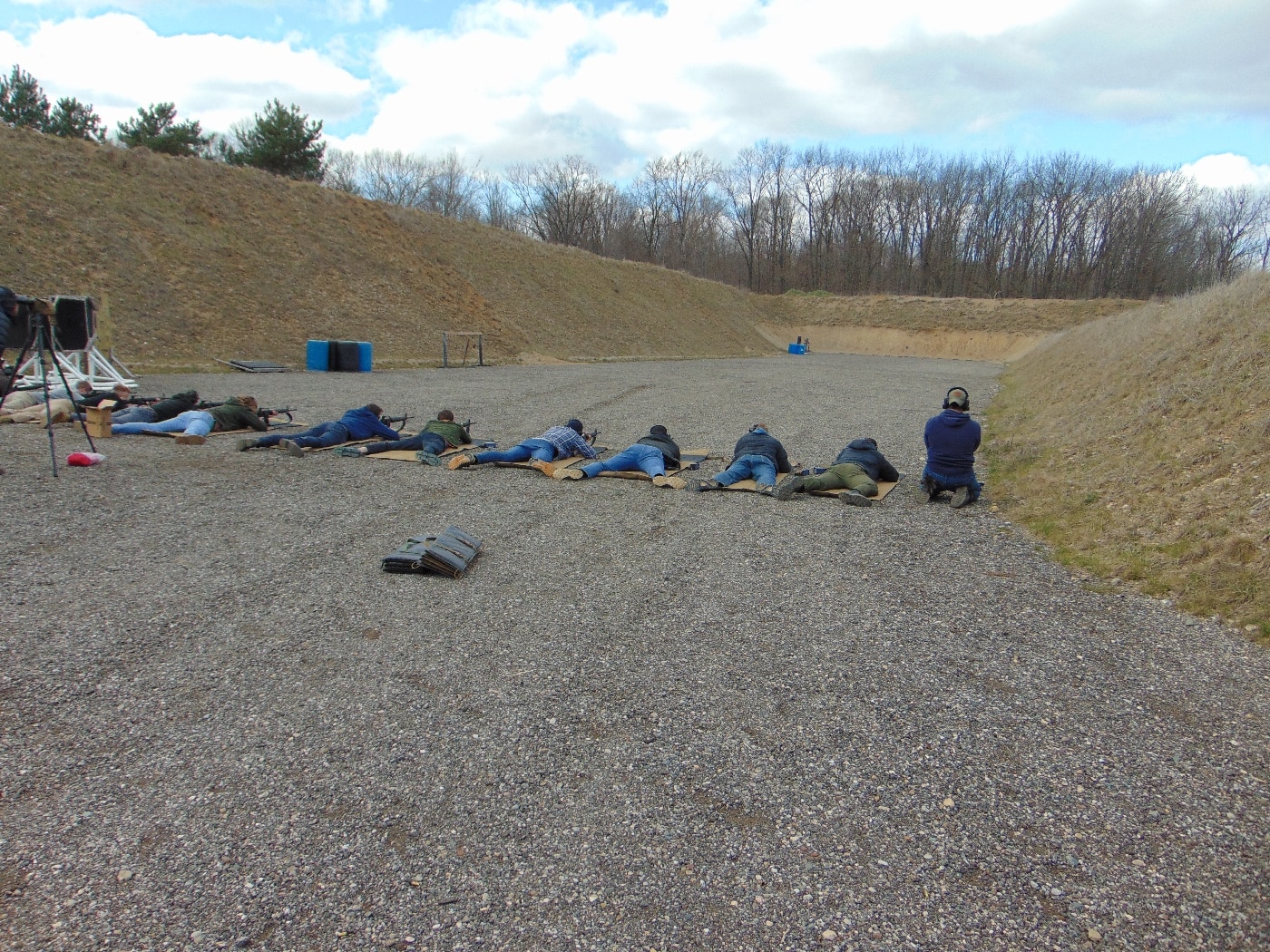 students shoot targets from 100 yards