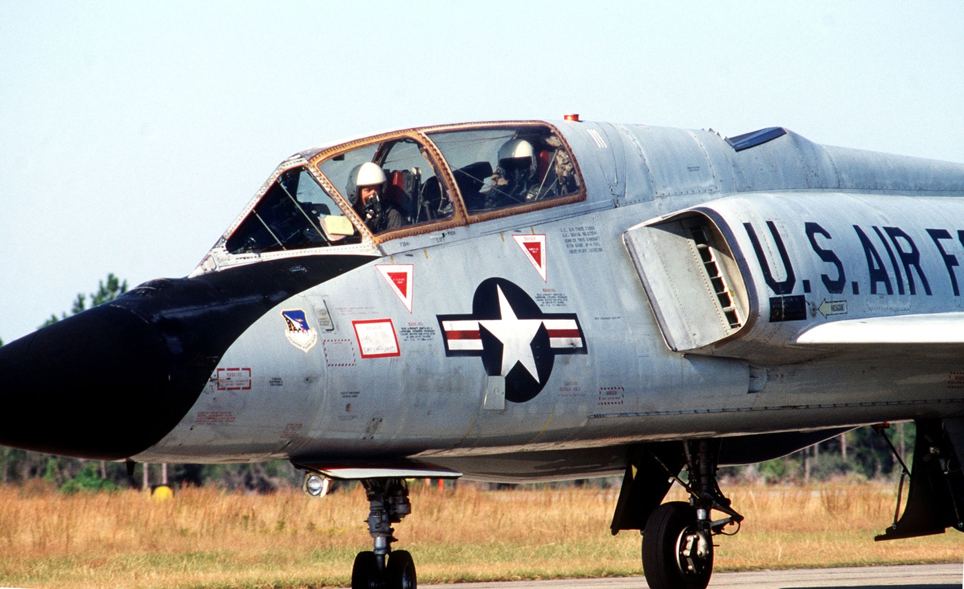 Convair F-106A Delta Dart taxis for take off during Bold Eagle 82 exercise