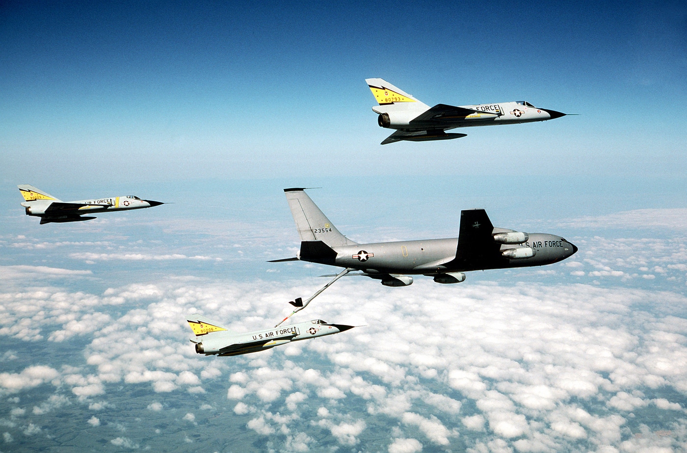 F-106A interceptors air to air refueling