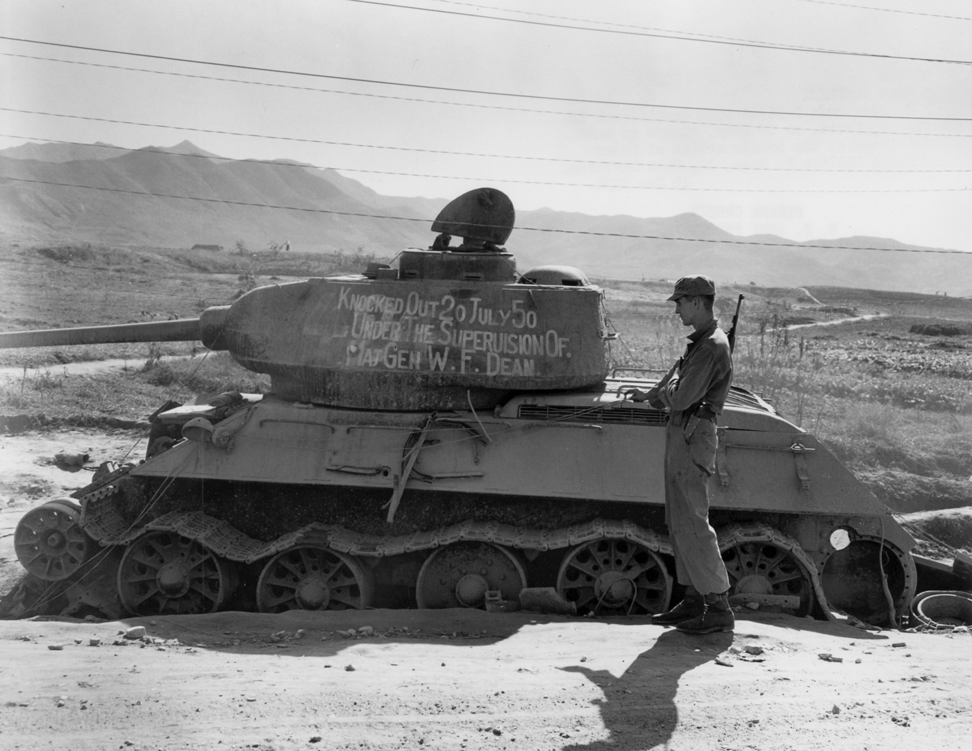 T-34-85 tank knocked out Major General William F Dean Korean War Battle of Taejon
