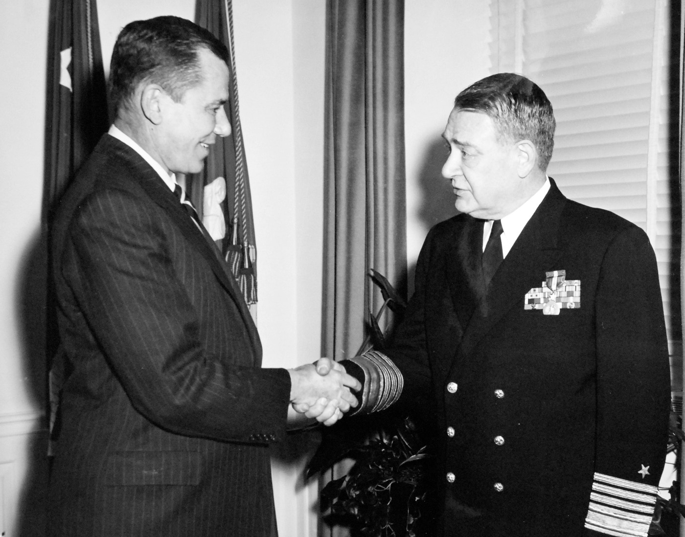 Admiral James Holloway Jr receives distinguished service medal for services during Operation Blue Bat
